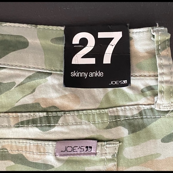 JOE’S Jeans NWT Icon Soft Olive Green Camo Ankle Cut Jean Size 27 - Picture 3 of 14